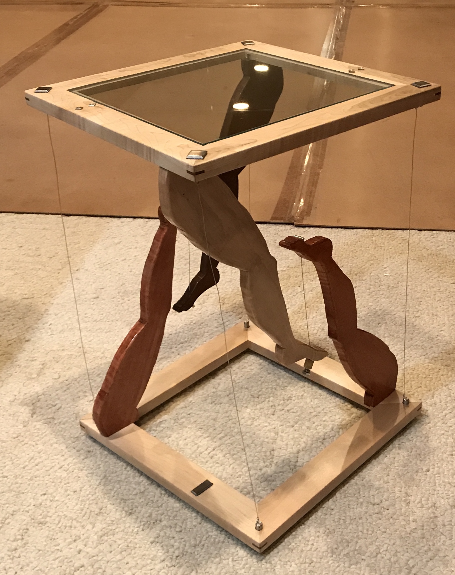 The completed legless table